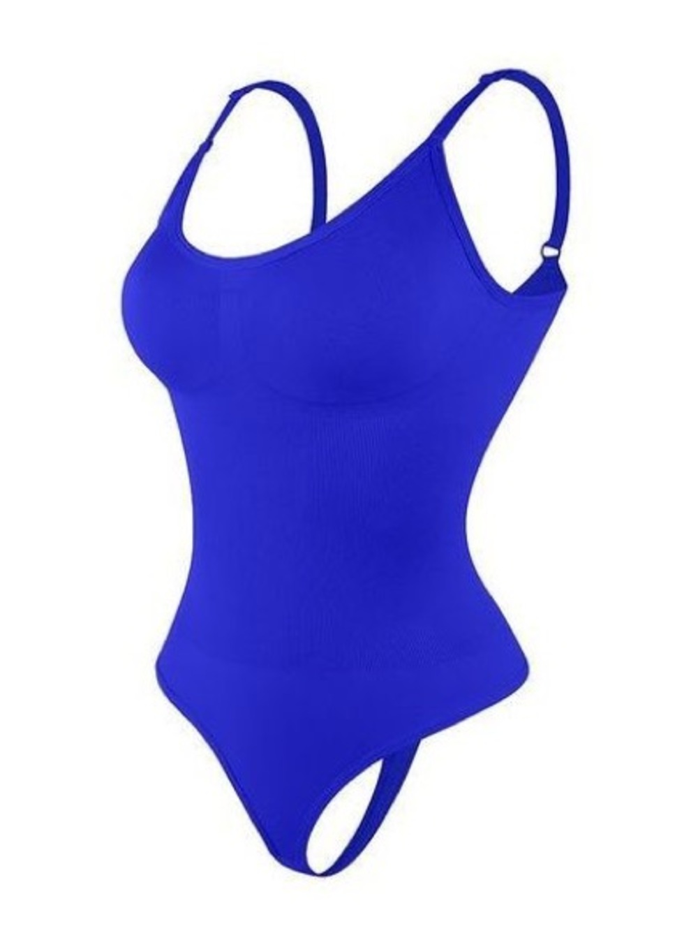 Blue Spaghetti Strap Shapewear Bodysuit